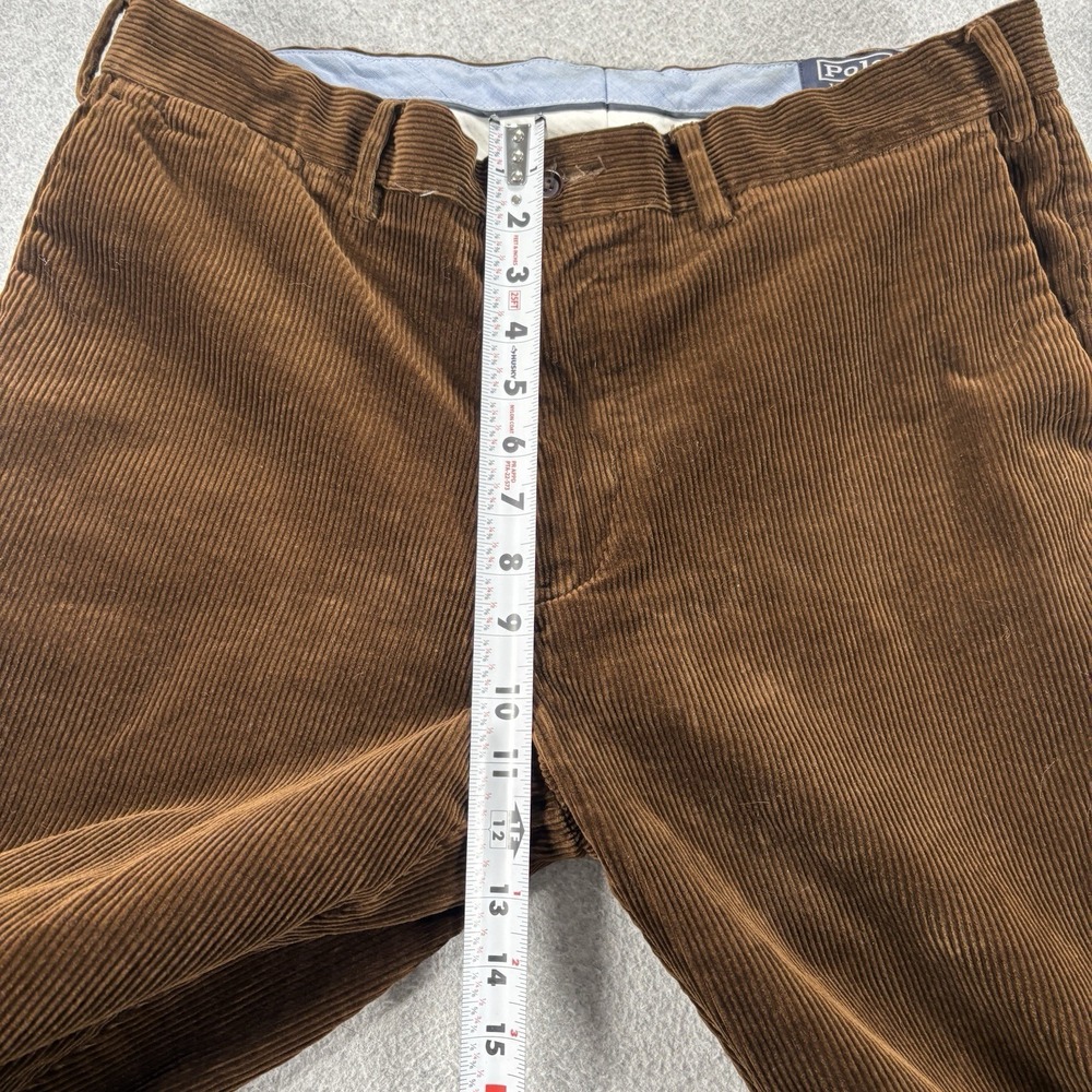 Polo Ralph Lauren Corduroy Pants Men 36x34 (inseam 33) Brown Classic Fit Stretch - Picture 14 of 14